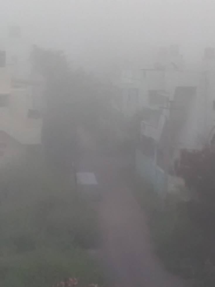 Heavy Smog Today Morning At Coimbatore