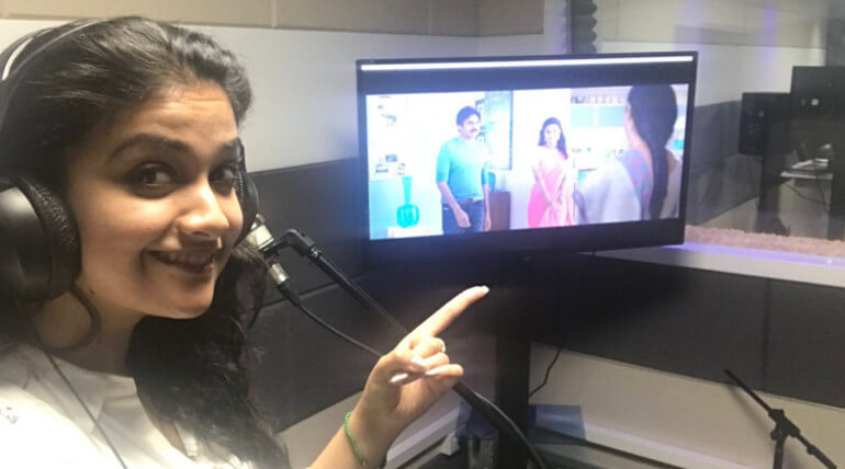 Keerthy Suresh Dubs Her Own Voice For Telugu First Time