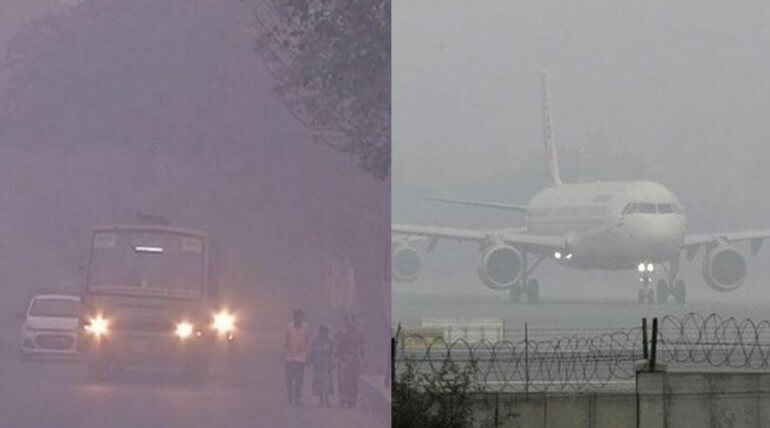 Flights Delayed Due To Boghi Smog In Chennai