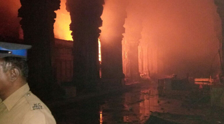 Fire Breaks Out At Meenakshi Amman Temple Complex