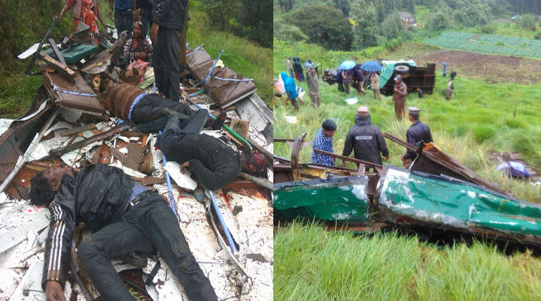 TNSTC Bus Topples Into 100Feet Deep Gorge And 7 Passengers Died Photocredit: Vignesh