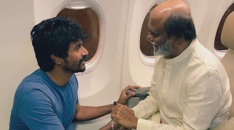 Sivarkarthikeyan and Rajinikanth Engaging in a conversation / File Photo