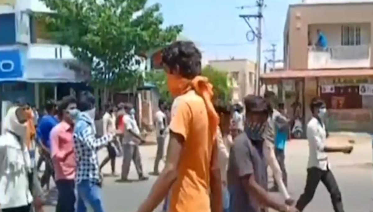 North Indian Migrant Workers Protest in Covai