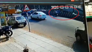 CCTV Footage of Bikers Hurling Crude Bombs